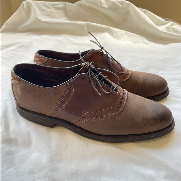 Allen Edmonds Greenwood Leather Lace Uo Derby Shoe in Brown Size 9 - Picture 3 of 10